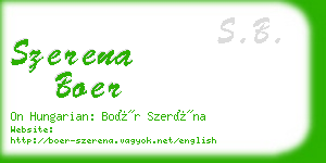 szerena boer business card